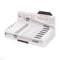 Маркер акриловый Sketch&Art серебряный, пулевидный 22-0131 Bruno Visconti 12/144