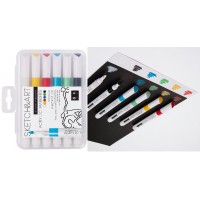 Маркер акриловый Набор 6 цветов Sketch&Art пулевидный 22-0125 Bruno Visconti Маркер акриловый Набор 6 цветов Sketch&Art пулевидный 22-0125 Bruno Visconti