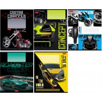 Тетрадь 18 листов А5 линия Автомото 65г/м2 18Т5В2 Хатбер 10/120 080121