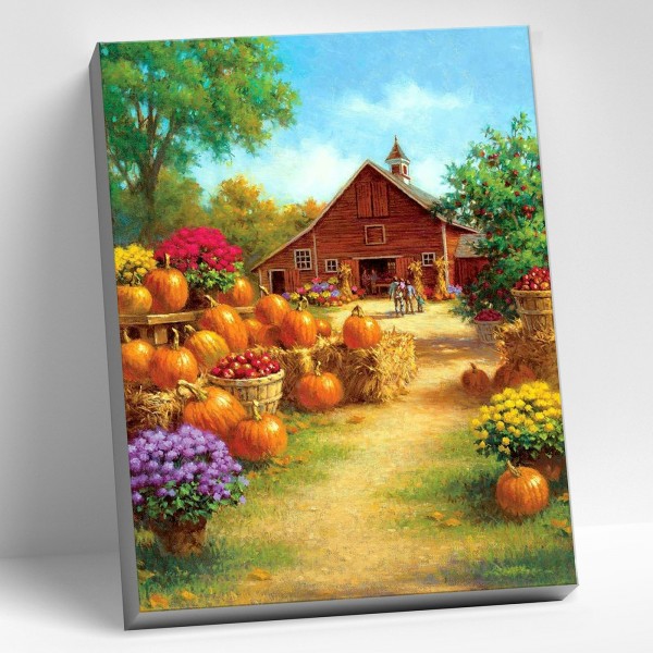 Мозаика алмазная 40х50 Осеннее великолепие 34цв с нанес. рамкой KM0987 Молли