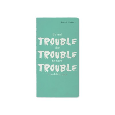 Книжка записная 30 листов А6 клетка Trouble бежевая бумага, матовая ламинация софт-тач, 70г/м2 7-30-001/14 Bruno Visconti 10/40