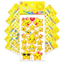 Наклейки пластиковые Смайлы ассорти 9639 386162 J.Otten 20/2000