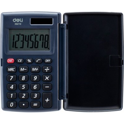 Калькулятор 8-разрядный карманный Е39219 серый 492149 Deli