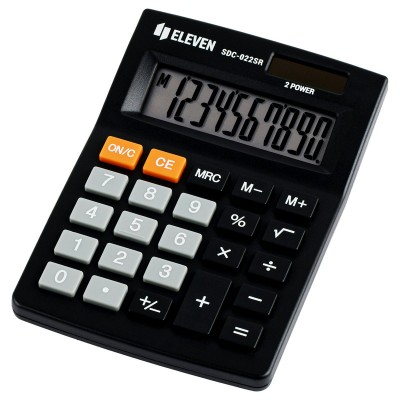 Калькулятор 10-разр. 88х127х23 черн. двойн. питание SDC-022SR Eleven  339201