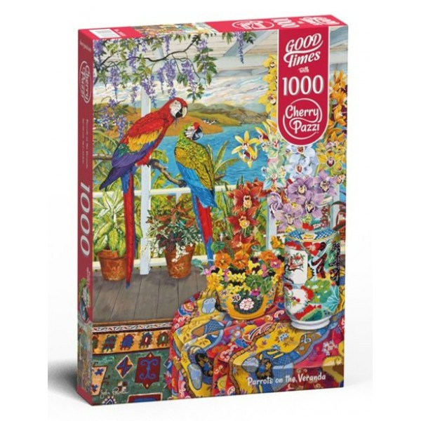 Стелла Пазл 1000 GoodTimes Cherry Pazzl. Parrots on the porch. Попугаи на веранде СН30639 Польша