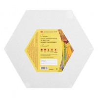 Холст на картоне 6-гранный d=30см Сонет акриловый грунт, 280г/м2, хлопок 100%,  среднее зерно 142452071 ЗХК