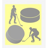 Световозвращатель Наклейка 190х110мм Hockey сереб/бел. 9083203 deVente