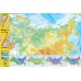 Политическая карта России в новых границах. Формат 99 х 68 см. Масштаб 1:8 500 000. Физическая карта России. Масштаб 1:9 500 000. 