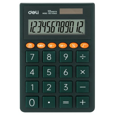 Калькулятор 12-разрядный карманный, зеленый EM130Green 1901481 Deli