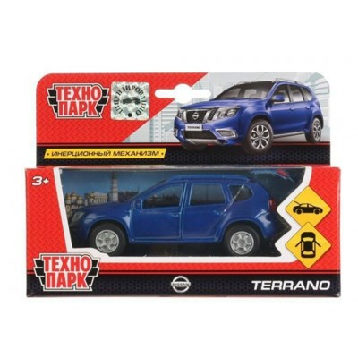 Технопарк Игрушка   Машина. Nissan Terrano/12 см, металл, откр. двери, багажник, инерц., синий SB-17-47-NT-N(BU)-WB Китай