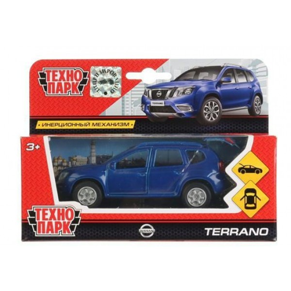 Технопарк Игрушка   Машина. Nissan Terrano/12 см, металл, откр. двери, багажник, инерц., синий SB-17-47-NT-N(BU)-WB Китай