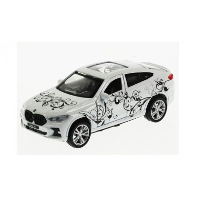 Технопарк Игрушка   Машина. BMW X6 для девочек/12 см, металл, откр. двери, багажник, инерц, белый X6-12GRL-WH Китай