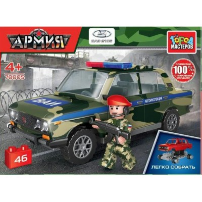 ГородМастеров Игрушка Конструктор. Армия. ВАИ Lada 2106/46 дет 70005-KK Китай ГородМастеров Игрушка Конструктор. Армия. ВАИ Lada 2106/46 дет 70005-KK Китай