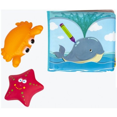 BONDIBON Игрушка  BabyYou Книга для ванной. Морские обитатели, 2 игрушки ВВ5990 Китай