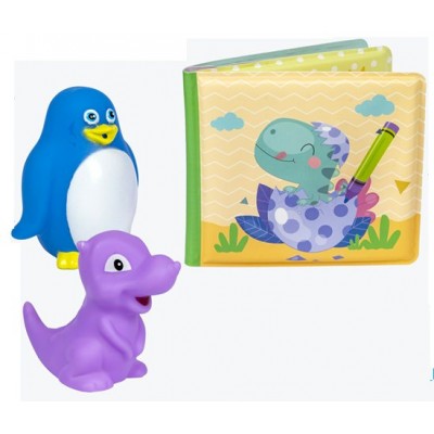 BONDIBON Игрушка  BabyYou Книга для ванной. Динозаврики, 2 игрушки ВВ5991 Китай