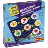 BONDIBON Игра  ИграйДумайУчись Логические цепочки. Монстрики 2 в 1 ВВ5554 Китай
