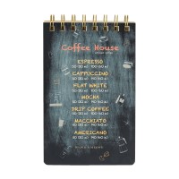 Блокнот 100 листов В6- 110х180 линия, гребень Cute journal Coffee House матовая ламинация, софт-тач, фольга, бежевая бумага, 80г/м2 3-100-004/04 Bruno Visconti