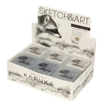 Ластик каучук клячка Sketch&Art белый, серый 42-0061 Bruno Visconti Ластик каучук клячка Sketch&Art белый, серый 42-0061 Bruno Visconti