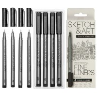 Линер набор 4шт Sketch&Art черная 0,05мм, 0,1мм, 0,2мм, 0,3мм одноразовая 36-0031 Bruno Visconti 1/60 Линер набор 4шт Sketch&Art черная 0,05мм, 0,1мм, 0,2мм, 0,3мм одноразовая 36-0031 Bruno Visconti 1/60
