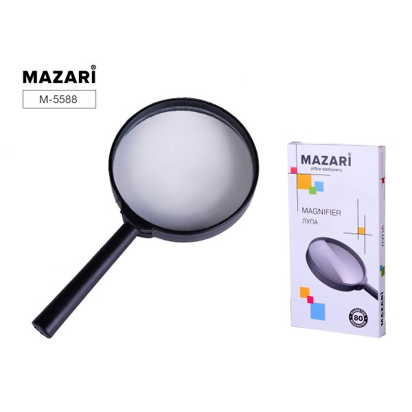 Лупа 2-кратная d=80мм пластиковая М-5588 Mazari