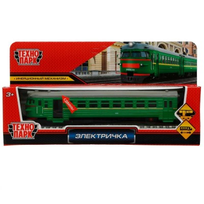Технопарк Игрушка   Модель. Электричка/19 см, метал., откр. двери, инерц COMTRAIN-19-GN Китай