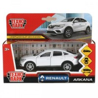 Технопарк Игрушка   Машина. Renault Arkana 12 см, металл, откр. двери, багажник, инерц, белый ARKANA-12-WH Китай