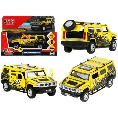 Технопарк Игрушка   Машина. Hummer H2 Спорт/12 см, металл, свет, звук, откр. двери, багажник, инерц HUM2-12SLSRT-YE Китай