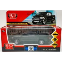 Технопарк Игрушка   Машина. Dodge Ram 1500 Rebel матовый черный/13 см, металл, откр. двери, багажник, инерц RAM1500-13MAT-BK Китай