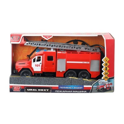 Технопарк Игрушка   Машина. Ural Next. Пожарная машина/28 см, пластик, свет, звук, инерционная URALNEXTFIR-27PLWAT- Китай