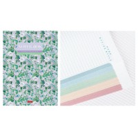 Блокнот 160 листов А4 клетка, твердая обложка Бизнес Floral collection 5-цветный блок,  65г/м2 160ББ4В1_30361 Хатбер  083511