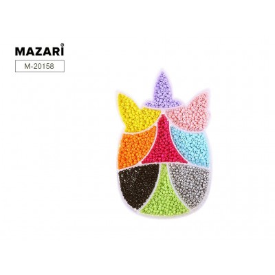 Бисер 3,0мм Набор 9 цветов пластиковая упаковка М-20158 Mazari
