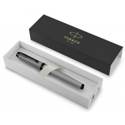 Ручка подарочная роллер Т317 IM Achromatic Matt Grey F черная, корпус серебро под. уп. 1417971 Parker  2127751