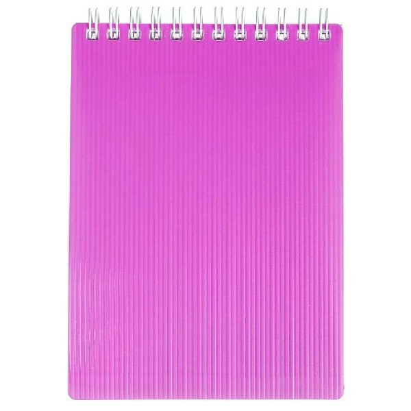 Блокнот 80 листов А6 клетка, гребень, пластиковая обложка Line Neon розовый 80Б6В1гр_03033 Хатбер  081517