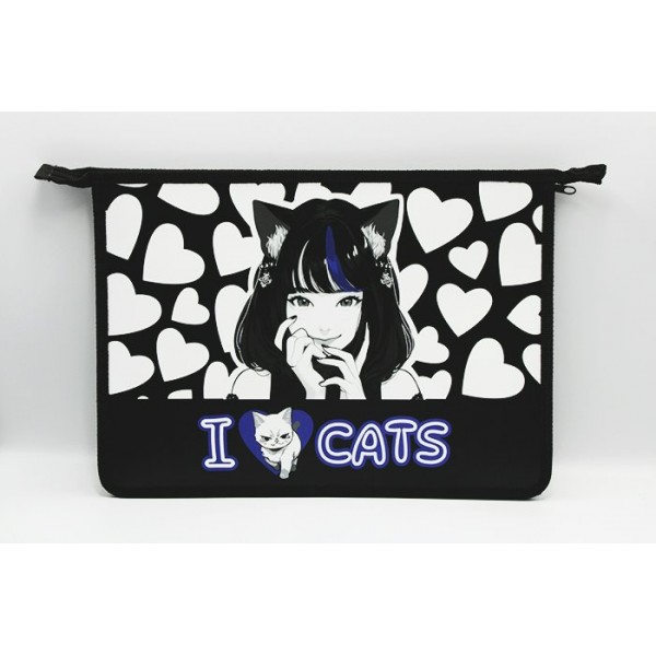 Папка для тетрадей А4 на молнии I love cats 73294 Centrum