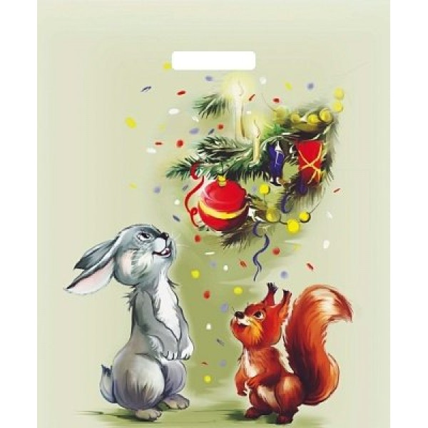 Артпласт/Пакет полиэтиленовый с вырубной ручкой. Новогодний. Волшебство праздника/380 х 450/ВУР56898/