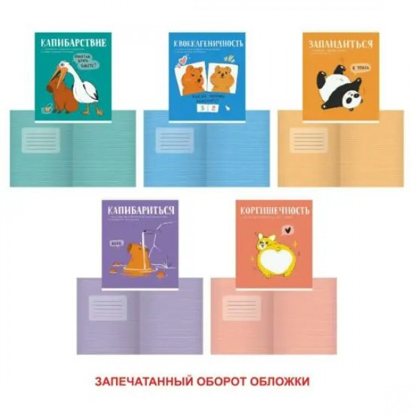 Тетрадь 48 листов А5 клетка Милые и смешные ассорти 60г/м2 ТК488756 Эксмо