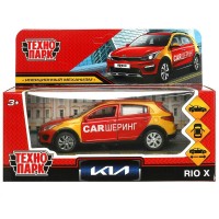 Технопарк Игрушка   Машина. KIA Rio X Каршеринг/12 см, металл, откр. двери, багажник, красный, инерц XLINE-12DEL-RD Китай