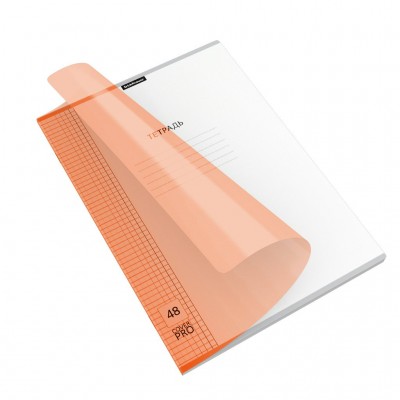 Тетрадь 48 листов А4 клетка, пластиковая обложка CoverPro Neon оранжевая 56410 ErichKrause 6/42