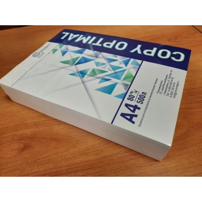 Бумага для ксерокса А4 500 листов 80г/м2 Copy Optimal ISO90% CIE110% термопленка  Краснокамск  БП-00000383