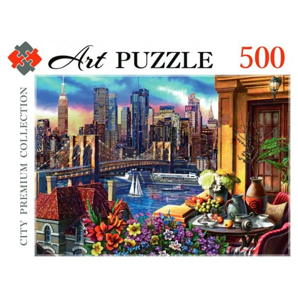 Рыжий кот Пазл 500 Artpuzzle Ночной мегаполис ХК500-0448 Россия