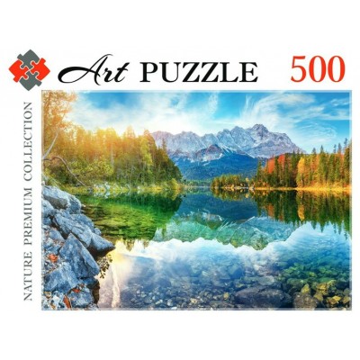 Рыжий кот Пазл 500 Artpuzzle Германия. Озеро Айбзее на рассвете ГИК-500-0449 Россия