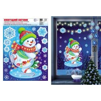 Сфера/Набор наклеек. Новогодний Снеговик/НМТ-15339/ Сфера/Набор наклеек. Новогодний Снеговик/НМТ-15339/