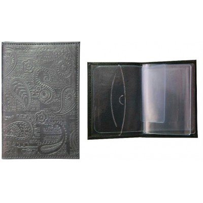 Бумажник водителя кожа Индийский орнамент черный тисн. 5.2-096-211-0 Имидж
