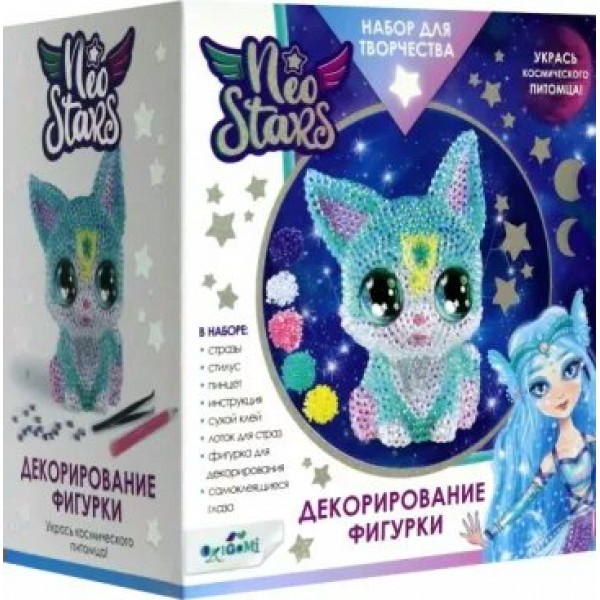 Декорирование Набор для декор. стразами Фигурка Котенок Твинкли 08205 Neo Stars 12/20