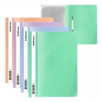 Скоросшиватель пластиковый А4 120/180мкм Matt Pastel Bloom ассорти 61129 ErichKrause 20/240