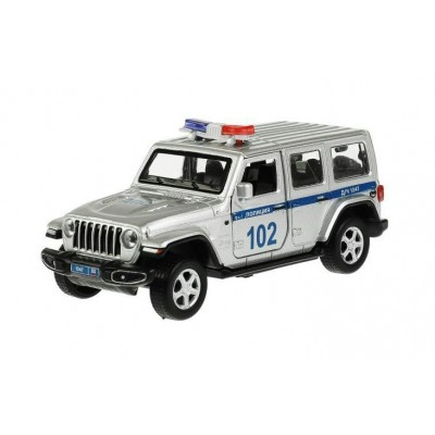 Технопарк Игрушка   Машина. Jeep Wrangler Sahara. Полиция/12 см, металл, свет, звук, откр. двери, багажник, инерц SAHARA5D-12SLPOL-SR Китай