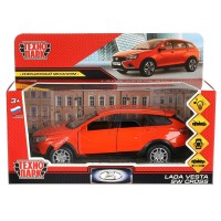 Технопарк Игрушка   Машина Lada Vesta SW Cross 17,5 см, металл, свет, звук, откр. двери, инерц VESTASWCR-124SL-OG Китай