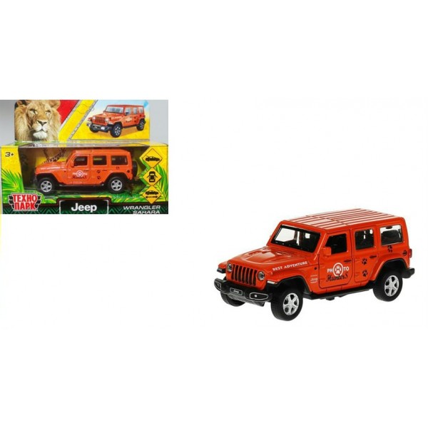 Технопарк Игрушка   Машина. Jeep Wrangler Sahara/12 см, металл, откр. двери, багажник, инерц SAHARA5D-12EXP-OG Китай