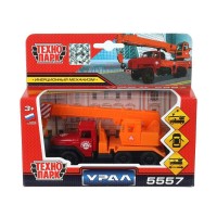 Технопарк Игрушка   Машина Урал 5557 Кран 12 см, металлическая, открываются двери, подвижные детали, инерционная SB-16-54-B-WB(20-1) Китай