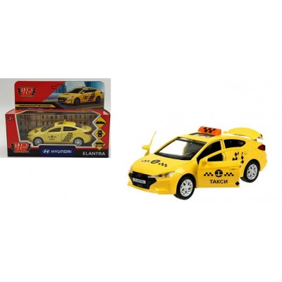 Технопарк Игрушка   Машина. Hyundai Elantra Такси/12 см, металл, откр. двери, багажник,  желтый, инерц ELANTRA-12TAX-YE Китай